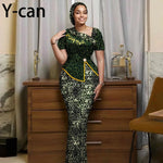 Women's African Print Skirt Set with Headwrap - Free Delivery Worldwide only at Flexi Africa