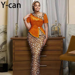 Women's African Print Skirt Set with Headwrap - Free Delivery Worldwide only at Flexi Africa