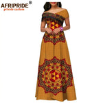 Women's Ankara Cotton Tassel Maxi Dress - Free Delivery Worldwide only at Flexi Africa