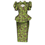 Women's Ankara Cropped Shirt & Skirt Set - Free Delivery Worldwide only at Flexi Africa