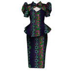 Women's Ankara Cropped Shirt & Skirt Set - Free Delivery Worldwide only at Flexi Africa