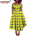 Women's Ankara Print Cotton Mid-Calf Dress - Free Delivery Worldwide only at Flexi Africa