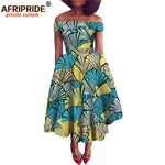 Women's Ankara Print Cotton Mid-Calf Dress - Free Delivery Worldwide only at Flexi Africa