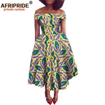 Women's Ankara Print Cotton Mid-Calf Dress - Free Delivery Worldwide only at Flexi Africa