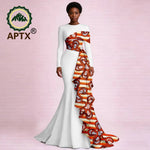 Women's Ankara Print Flounced Hem Maxi Dress - Free Delivery Worldwide only at Flexi Africa