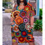 Women’s Black African Print Chain Maxi Dress – Plus Size Summer Party Sundress - Free Delivery Worldwide only at Flexi Africa