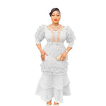 Women's Black Dashiki-Style Maxi Dress - Free Delivery Worldwide only at Flexi Africa