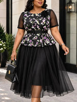 Women's Black Modest Kaftan Midi Dress - Free Delivery Worldwide only at Flexi Africa