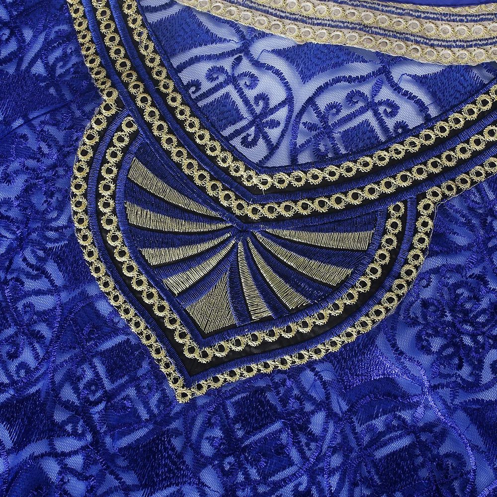 Women's Boubou-Style Dress & Headscarf Ensemble - Free Delivery Worldwide only at Flexi Africa