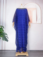 Women's Boubou-Style Dress & Headscarf Ensemble - Free Delivery Worldwide only at Flexi Africa