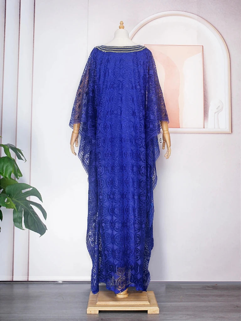 Women's Boubou-Style Dress & Headscarf Ensemble - Free Delivery Worldwide only at Flexi Africa