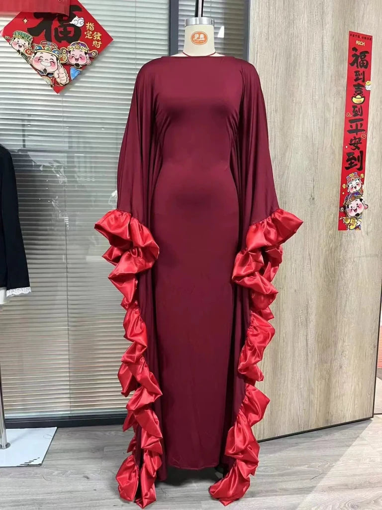 Women's Colourblock Batwing Boubou Dress - Free Delivery Worldwide only at Flexi Africa