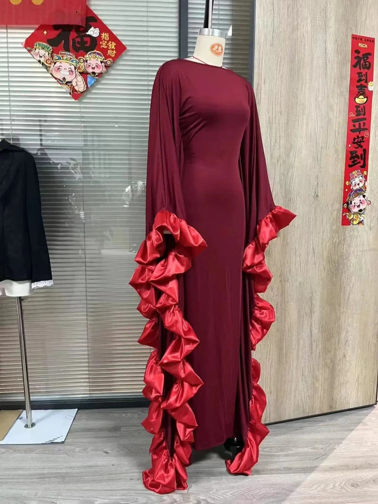 Women's Colourblock Batwing Boubou Dress - Free Delivery Worldwide only at Flexi Africa