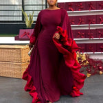 Women's Colourblock Batwing Boubou Dress - Free Delivery Worldwide only at Flexi Africa