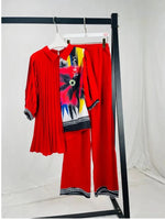 Women's Cotton Top and Wide-Leg Pants Set - Free Delivery Worldwide only at Flexi Africa