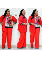 Women's Cotton Top and Wide-Leg Pants Set - Free Delivery Worldwide only at Flexi Africa