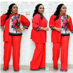 Women's Cotton Top and Wide-Leg Pants Set - Free Delivery Worldwide only at Flexi Africa