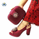 Women's Crystal Peep-Toe Slingback Heels & Bag Set – 9cm Square Heel – alternate view 37