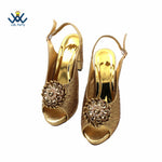 Women's Crystal Peep-Toe Slingback Heels & Bag Set – 9cm Square Heel – alternate view 13