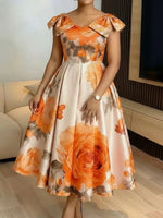 Women's Dashiki-Inspired Printed Midi Dress - Free Delivery Worldwide only at Flexi Africa