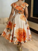 Women's Dashiki-Inspired Printed Midi Dress - Free Delivery Worldwide only at Flexi Africa