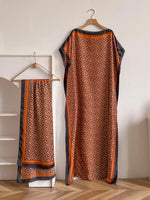 Women’s Elegant African Printed Silk Kaftan Summer Dress - Free Delivery Worldwide only at Flexi Africa