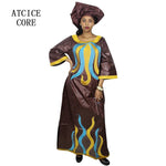 Women's Embroidered Maxi Dress & Scarf - Free Delivery Worldwide only at Flexi Africa