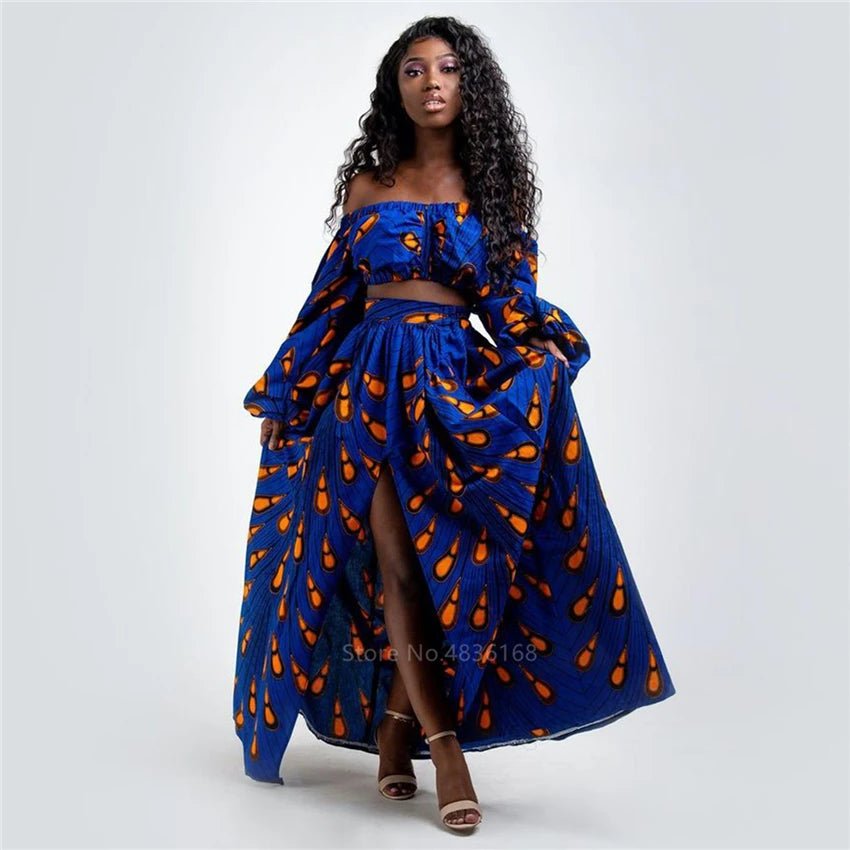 Women's Feather-Print Top & Skirt – Set or Separates - Free Delivery Worldwide only at Flexi Africa