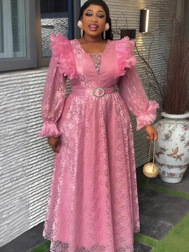 Women's Lace-Detail Maxi Occasion Dress - Free Delivery Worldwide only at Flexi Africa