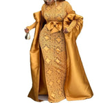 Women's Lace Dress and Sheer Robe Occasion Set - Free Delivery Worldwide only at Flexi Africa