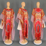Women's Long-Sleeve Boubou-Style Kaftan Dress - Free Delivery Worldwide only at Flexi Africa