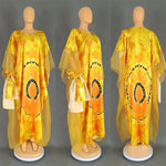 Women's Long-Sleeve Boubou-Style Kaftan Dress - Free Delivery Worldwide only at Flexi Africa
