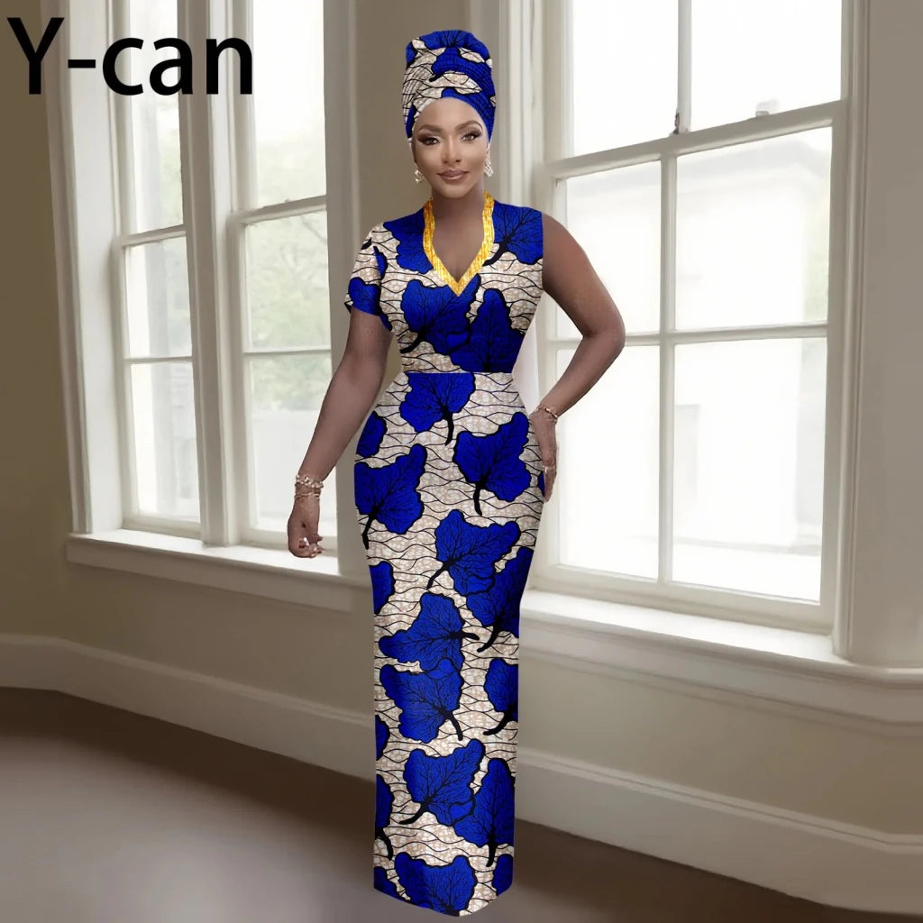 blue dashiki dress African Mid Length Denim/Dashiki Top/ Dress- Black/Blue India Batik Retail