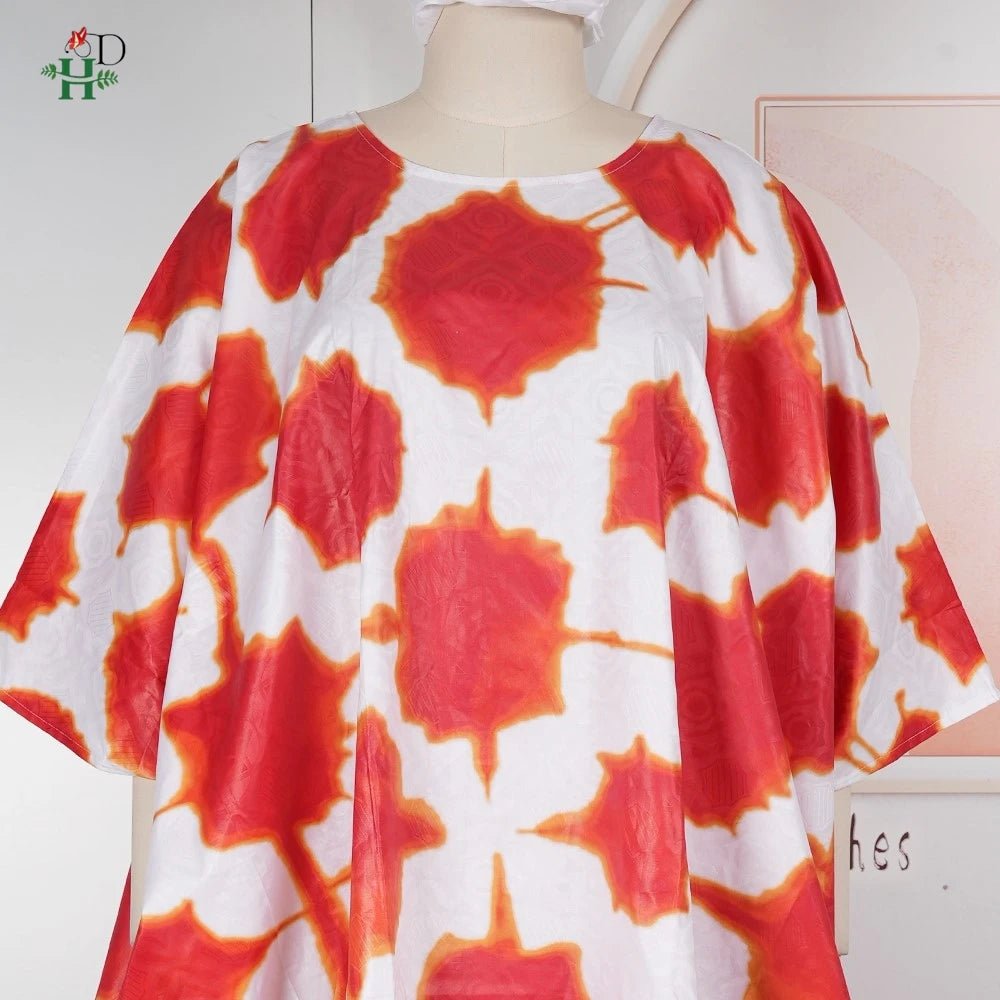 Women’s Nigerian Boubou Dress – Rich Basin Print African Maxi Gown - Free Delivery Worldwide only at Flexi Africa