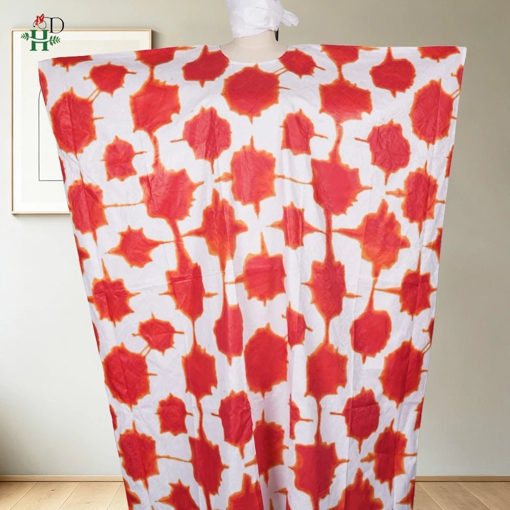 Women’s Nigerian Boubou Dress – Rich Basin Print African Maxi Gown - Free Delivery Worldwide only at Flexi Africa