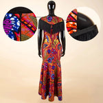 Women's Off-Shoulder Ankara Tassel Maxi Dress - Free Delivery Worldwide only at Flexi Africa
