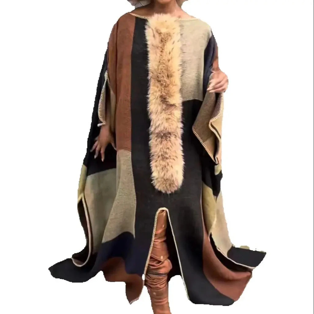 Women's One-Shoulder Winter Maxi Kaftan - Free Delivery Worldwide only at Flexi Africa