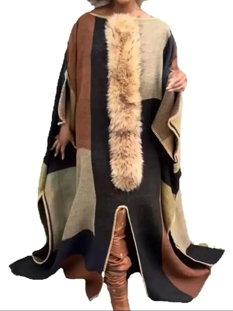 Women's One-Shoulder Winter Maxi Kaftan - Free Delivery Worldwide only at Flexi Africa