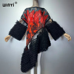 Women's Pleated Puff-Sleeve Kaftan Dress - Free Delivery Worldwide only at Flexi Africa