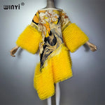 Women's Pleated Puff-Sleeve Kaftan Dress - Free Delivery Worldwide only at Flexi Africa