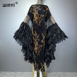 Women's Pleated Stretch Evening Kaftan - Free Delivery Worldwide only at Flexi Africa