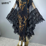 Women's Pleated Stretch Evening Kaftan - Free Delivery Worldwide only at Flexi Africa