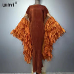 Women's Pleated Stretch Evening Kaftan - Free Delivery Worldwide only at Flexi Africa
