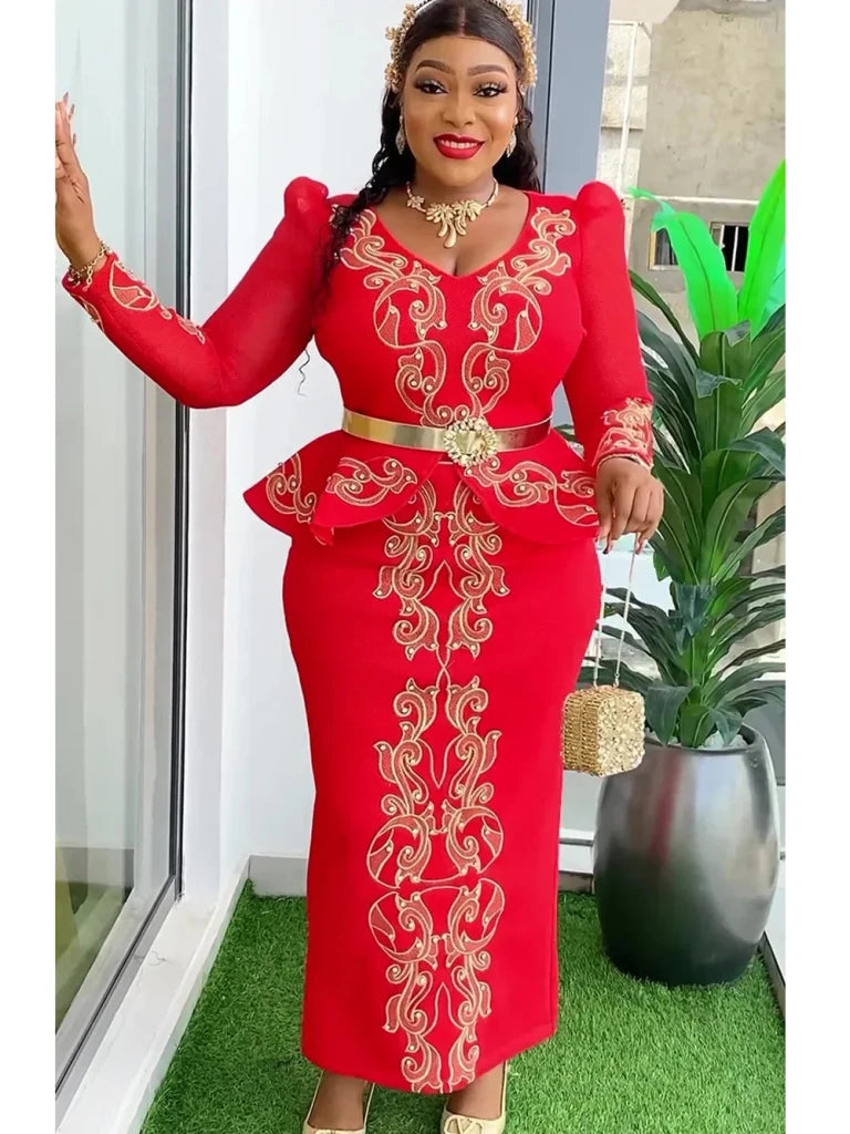 Women's Plus Size African-Inspired Occasion Dress - Free Delivery Worldwide only at Flexi Africa