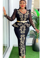 Women's Plus Size African-Inspired Occasion Dress - Free Delivery Worldwide only at Flexi Africa