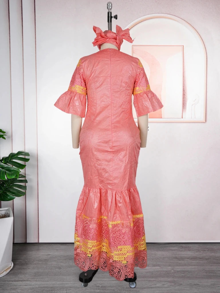 Women's Plus Size Embroidered Evening Gown - Free Delivery Worldwide only at Flexi Africa