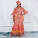 Women's Plus Size Embroidered Evening Gown - Free Delivery Worldwide only at Flexi Africa
