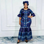 Women's Plus Size Embroidered Evening Gown - Free Delivery Worldwide only at Flexi Africa