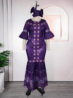 Women's Plus Size Embroidered Evening Gown - Free Delivery Worldwide only at Flexi Africa