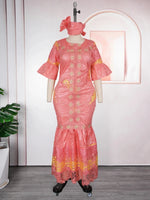 Women's Plus Size Embroidered Evening Gown - Free Delivery Worldwide only at Flexi Africa